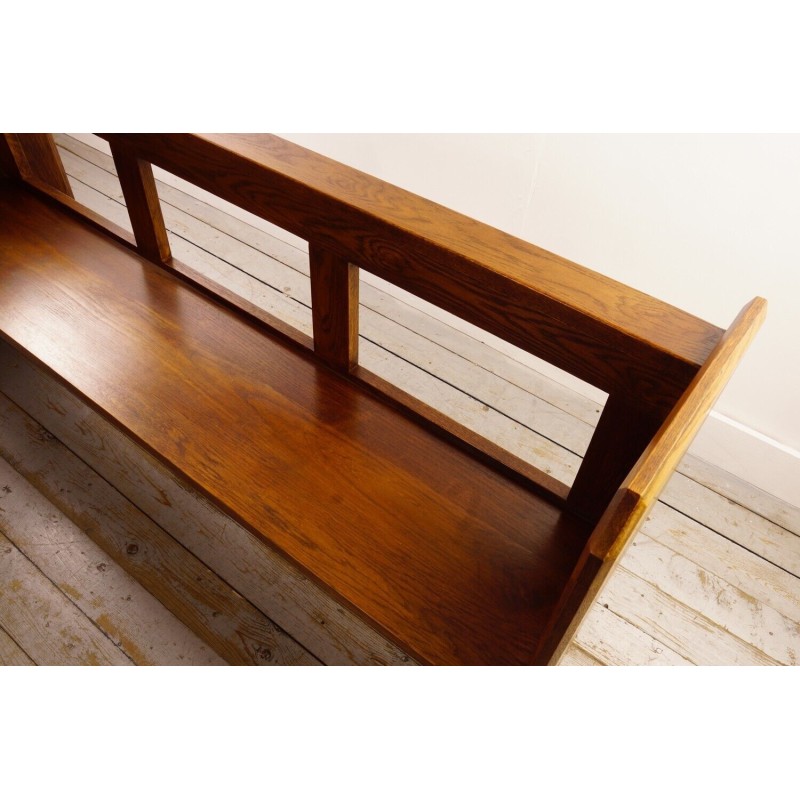 Vintage oak church pew