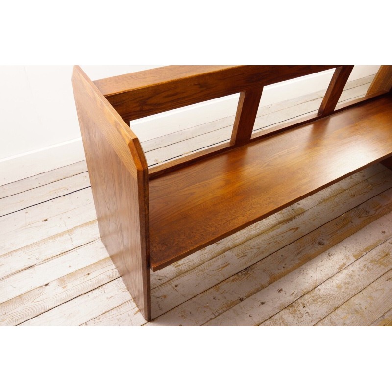 Vintage oak church pew