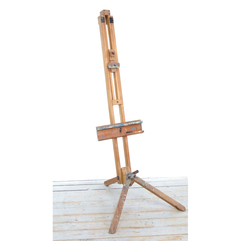 Vintage solid wood artists easel by Newton and Winsor, England