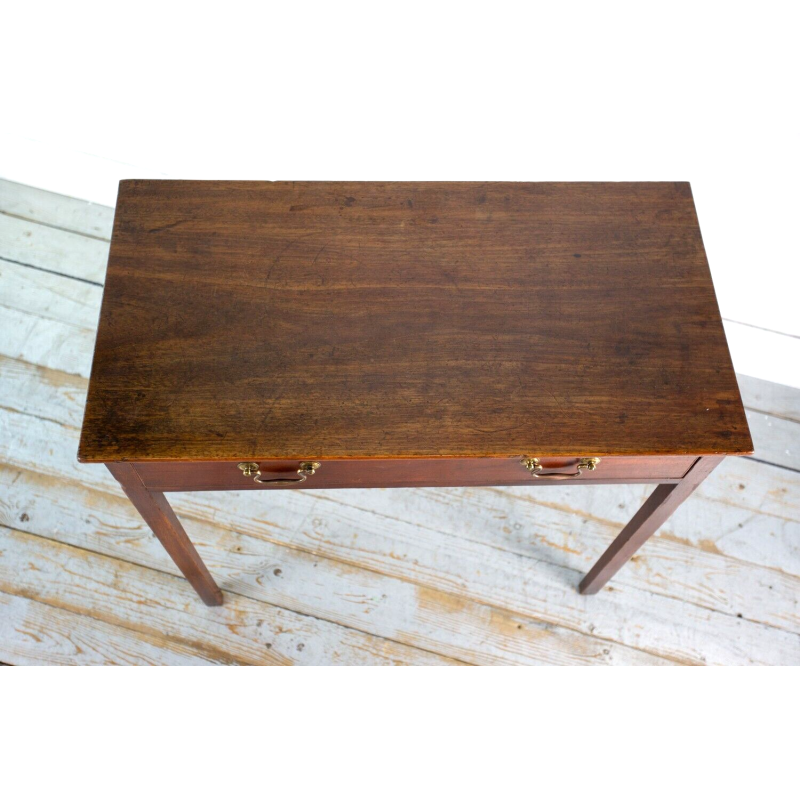 Vintage oak side table with drawer, England