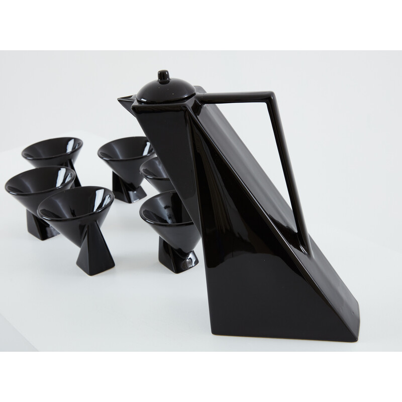 Vintage ceramic coffee service by Pierre Casenove for Studio Salins, 1980