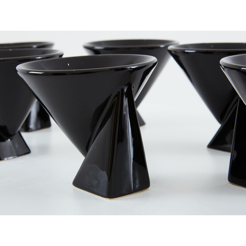 Vintage ceramic coffee service by Pierre Casenove for Studio Salins, 1980