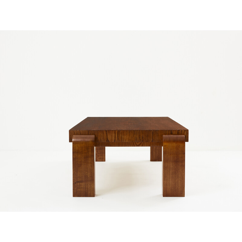 Vintage Art Deco coffee table in stained ash by Michel Dufet, 1930