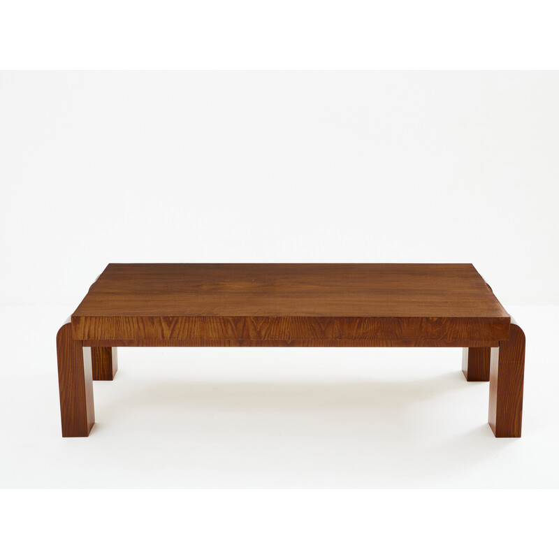 Vintage Art Deco coffee table in stained ash by Michel Dufet, 1930