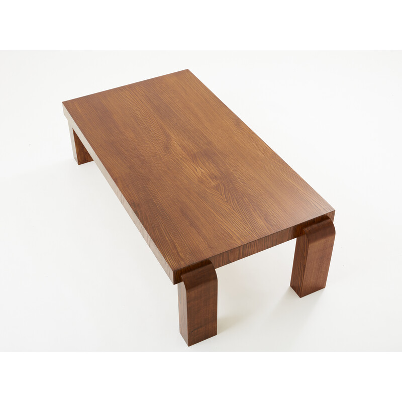 Vintage Art Deco coffee table in stained ash by Michel Dufet, 1930