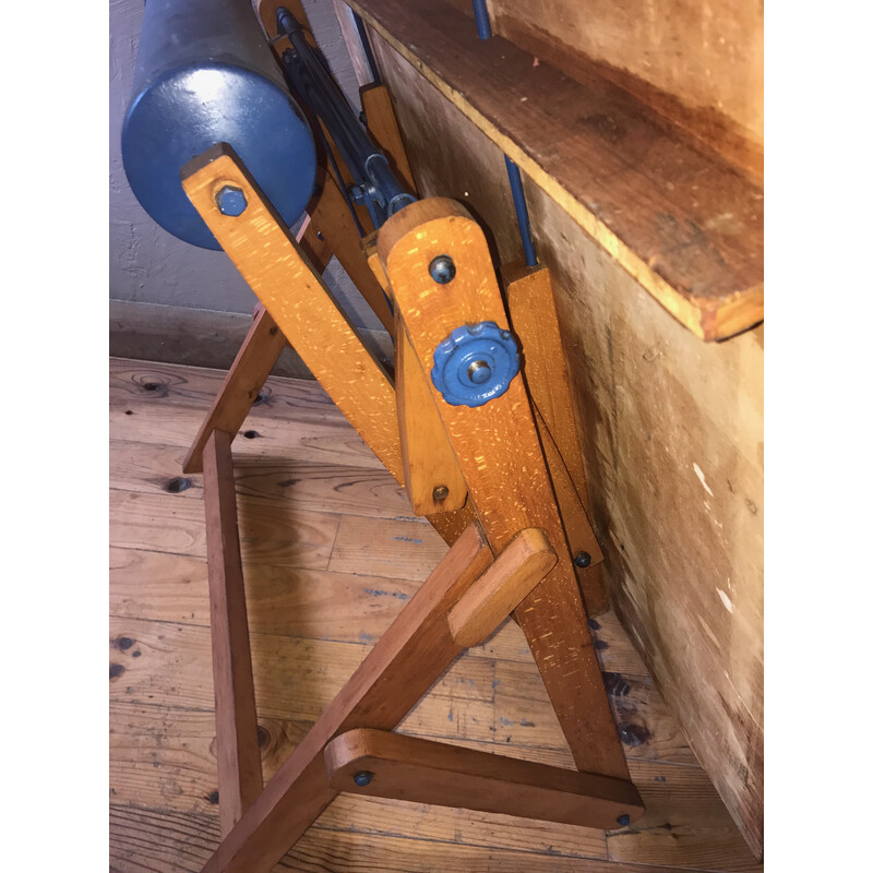 Table industrielle vintage en bois, 1950