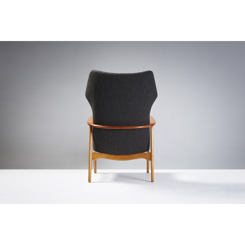 Wing armchair & wooden frame by Aksel Bender Madsen - 1960s
