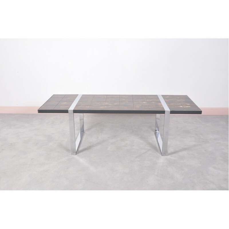 Table basse avec carreaux en céramique par Julien Belarti - 1960