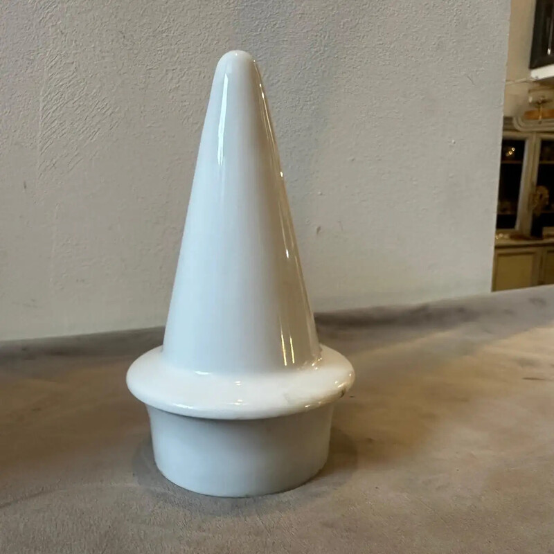 Vase vintage en porcelaine blanche par Alessandro Mendini pour Alessi Tendentse, Italie 1990