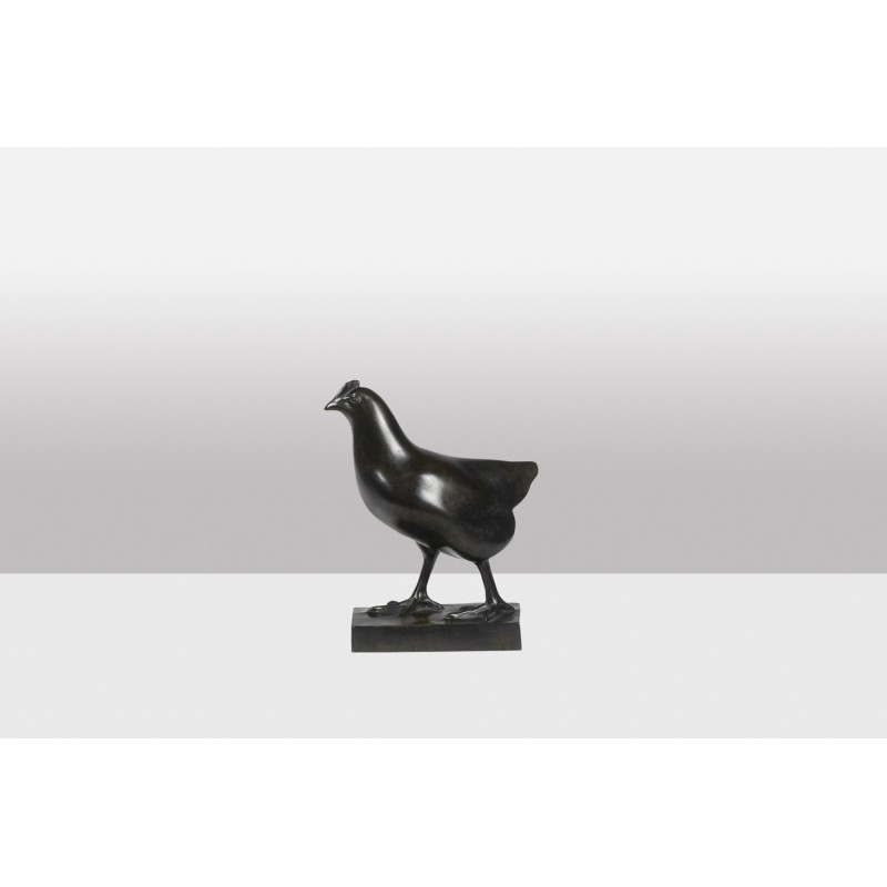 Sculpture vintage « Poule » en bronze par François Pompon pour Atelier Valsuani, 2006