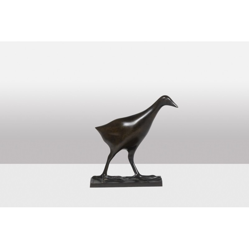 Vintage bronze “Moorhen” sculpture by François Pompon for Fonderie Valsuani, 2006