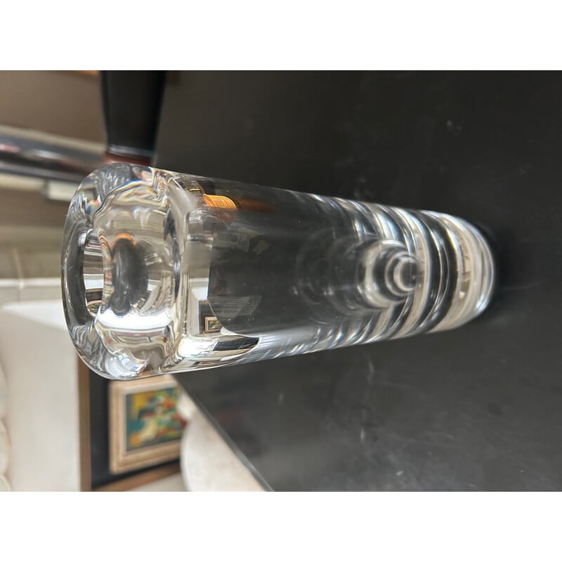 Vintage crystal vase by Peill and Pultzer, 1970