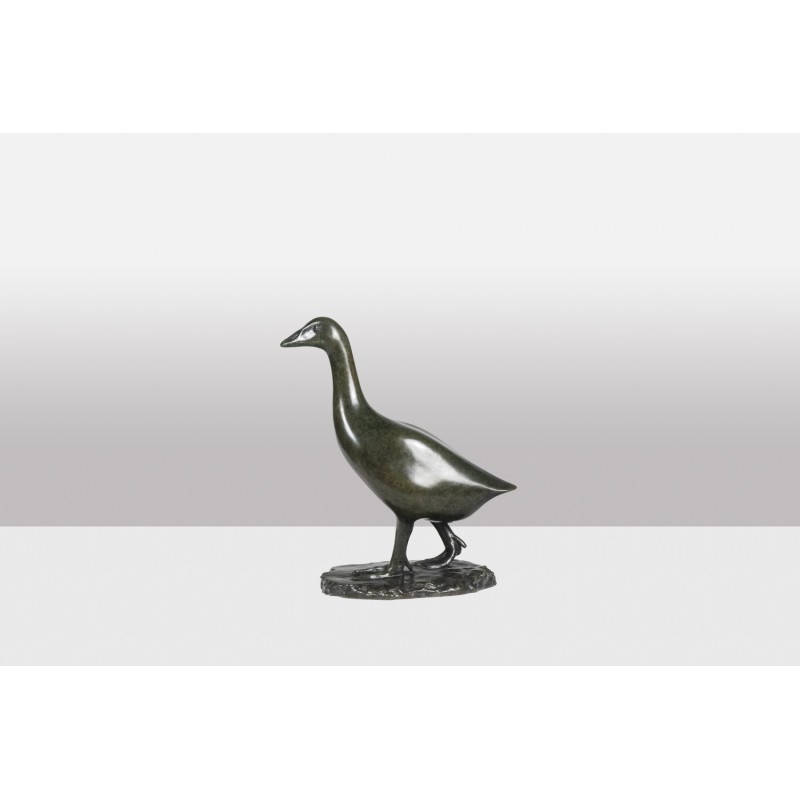 Vintage “Goose” bronze sculpture by François Pompon for Atelier Valsuani, 2006