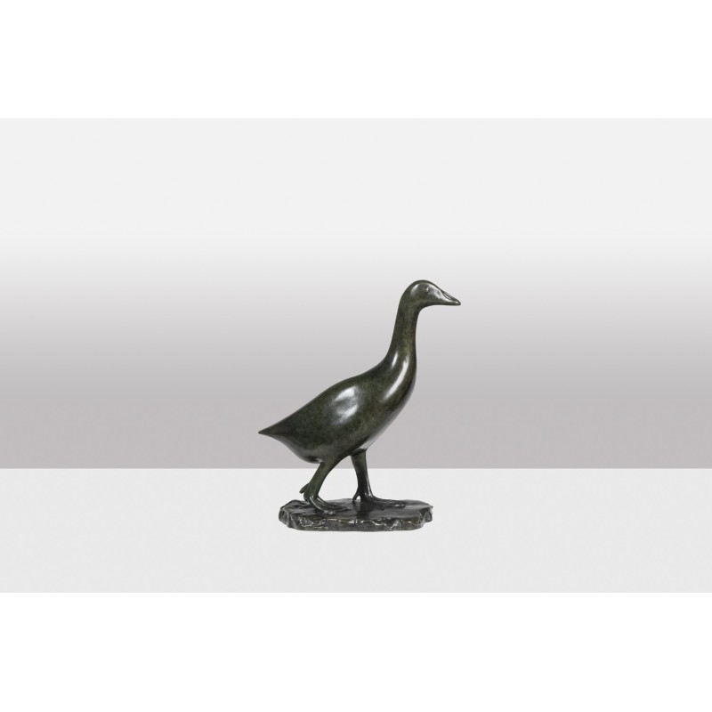 Vintage “Goose” bronze sculpture by François Pompon for Atelier Valsuani, 2006