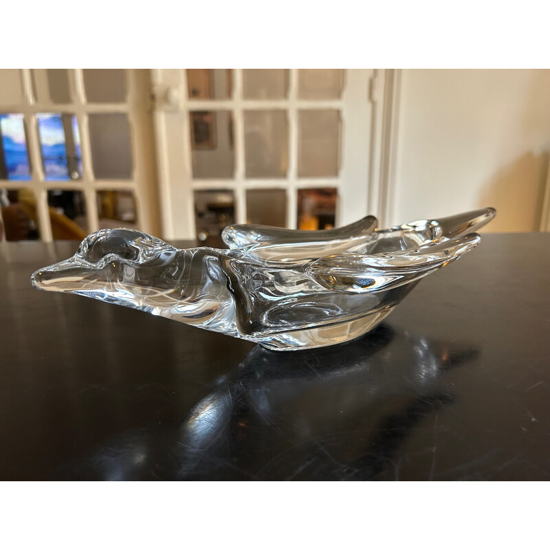 Vintage crystal pocket in the shape of a bird