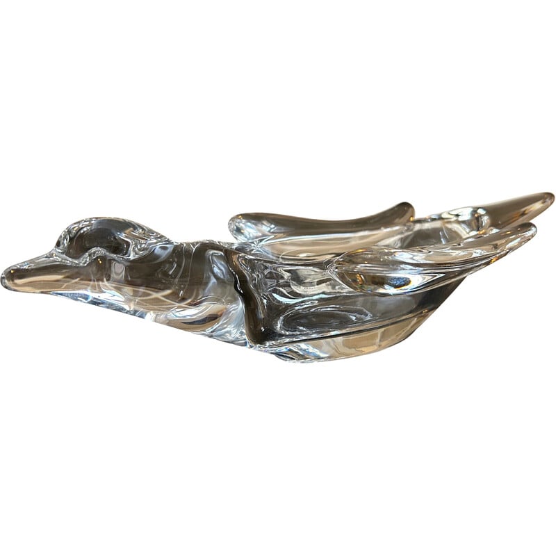 Vintage-Taschenleerer aus Kristall in Form eines Vogels
