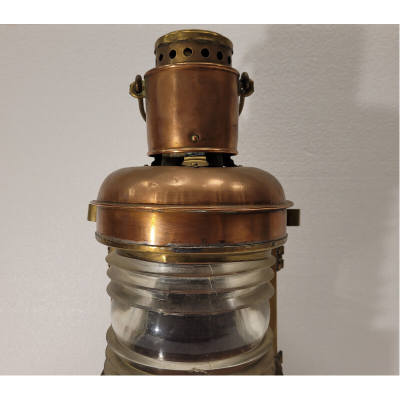 Lanterne vintage en cuivre par Ouvrard et Villars, France