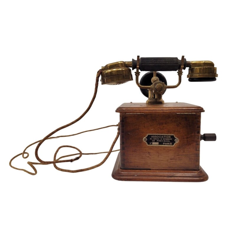 Vintage analog desk telephone "Marty", France 1925