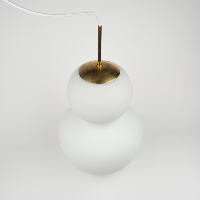 Vintage Peanut pendant lamp by Bent Karlby for Lyfa, Denmark 1956