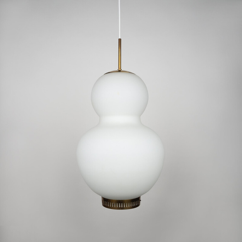 Vintage Peanut pendant lamp by Bent Karlby for Lyfa, Denmark 1956