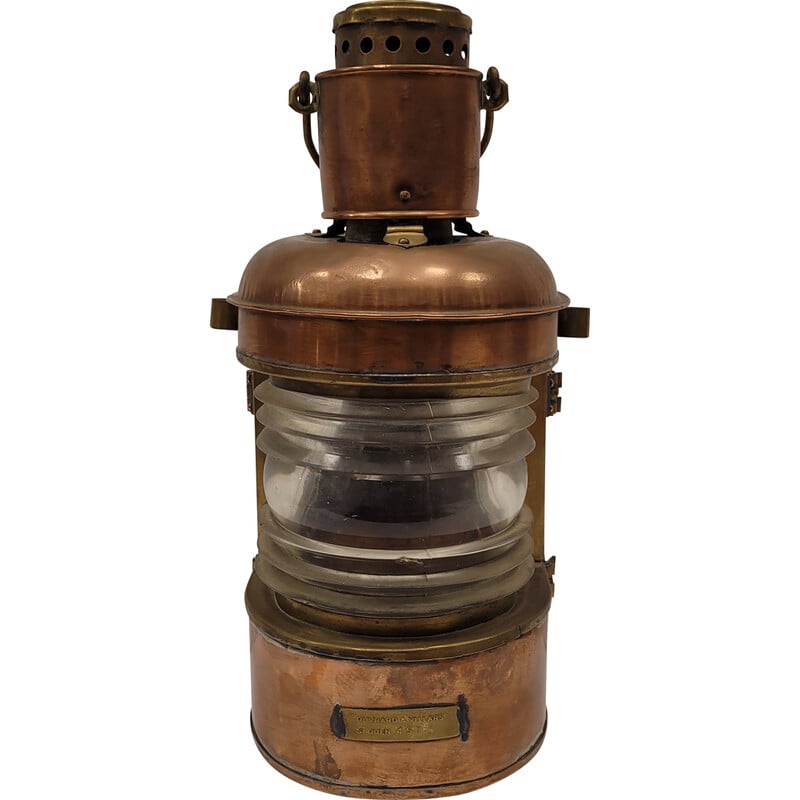 Lanterne vintage en cuivre par Ouvrard et Villars, France
