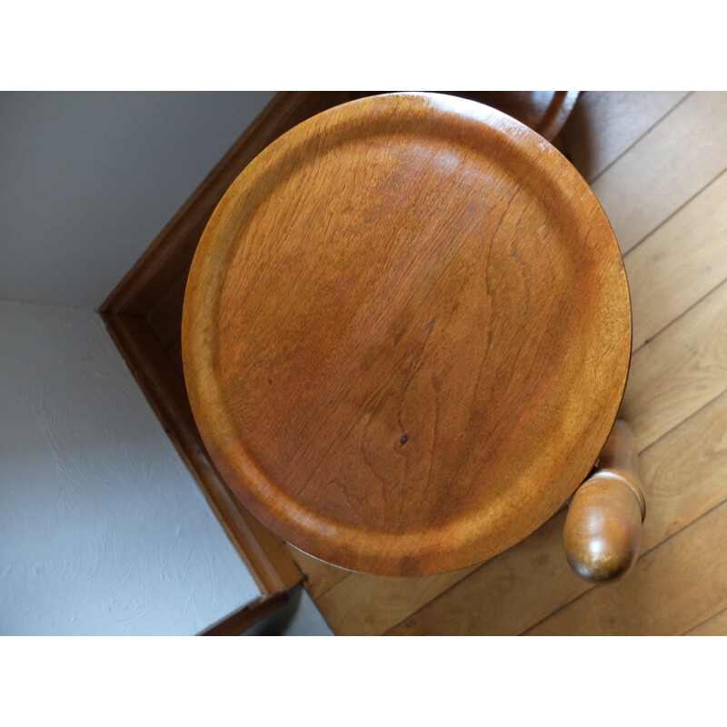 Pair of vintage stained beech side tables by Edmund Jörgensen for Patent Anm, Denmark 1950