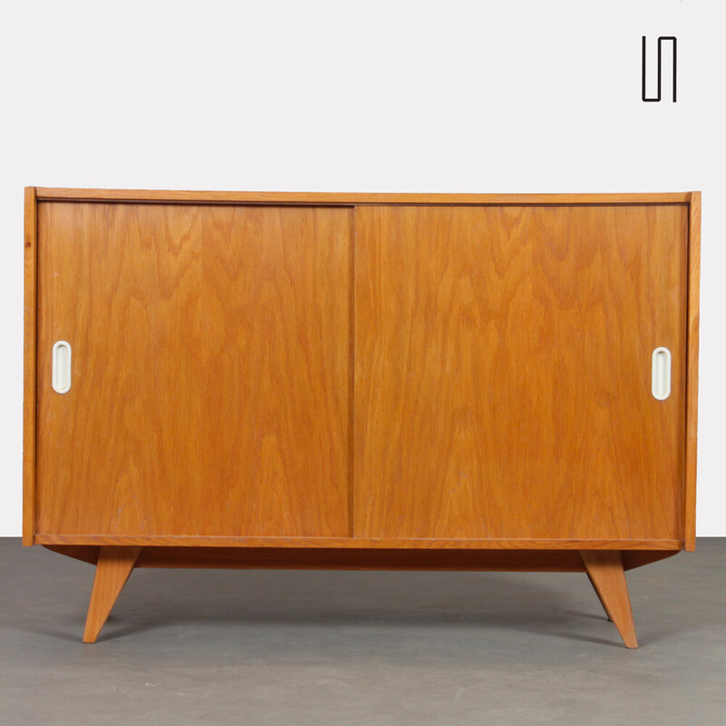 Vintage chest of drawers model U-452 in oak by Jiri Jiroutek for Interier Praha, Czechoslovakia 1960