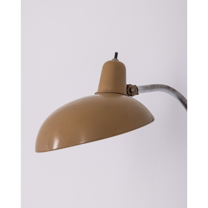 Vintage mustard-colored metal pantograph wall lamp, 1960