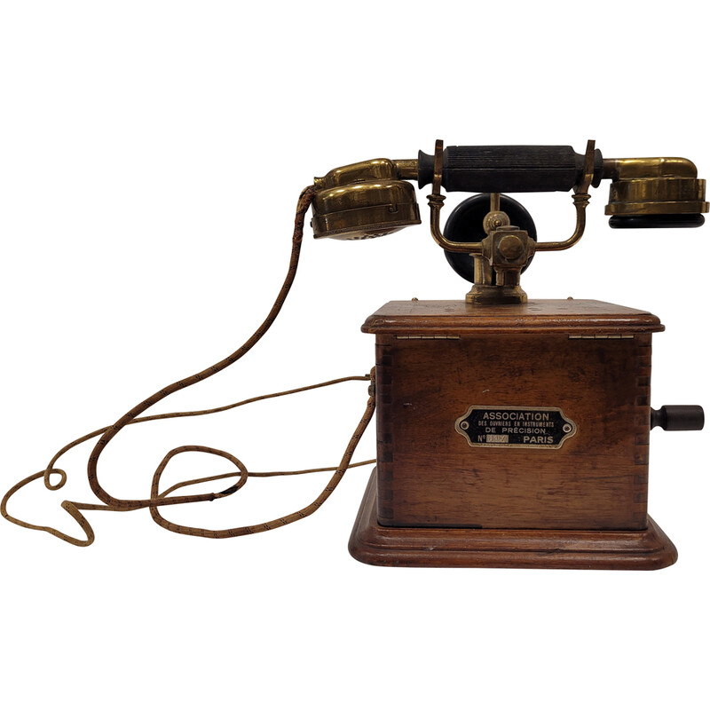 Vintage analog desk telephone "Marty", France 1925