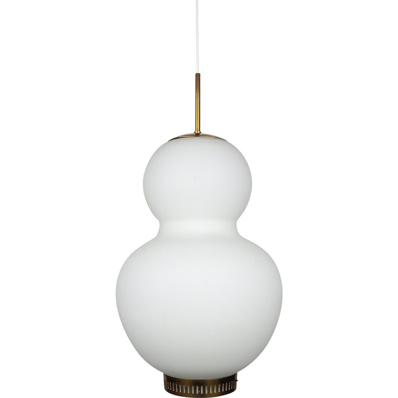 Vintage Peanut pendant lamp by Bent Karlby for Lyfa, Denmark 1956