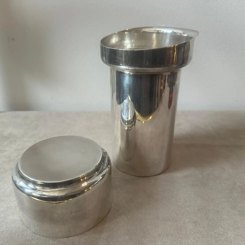 Vintage silver plated cocktail shaker by Lino Sabattini for Sabattini Argenteria, Italy 1980