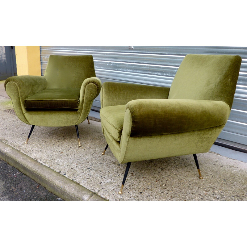 Pair of Italian armchairs - 1950s