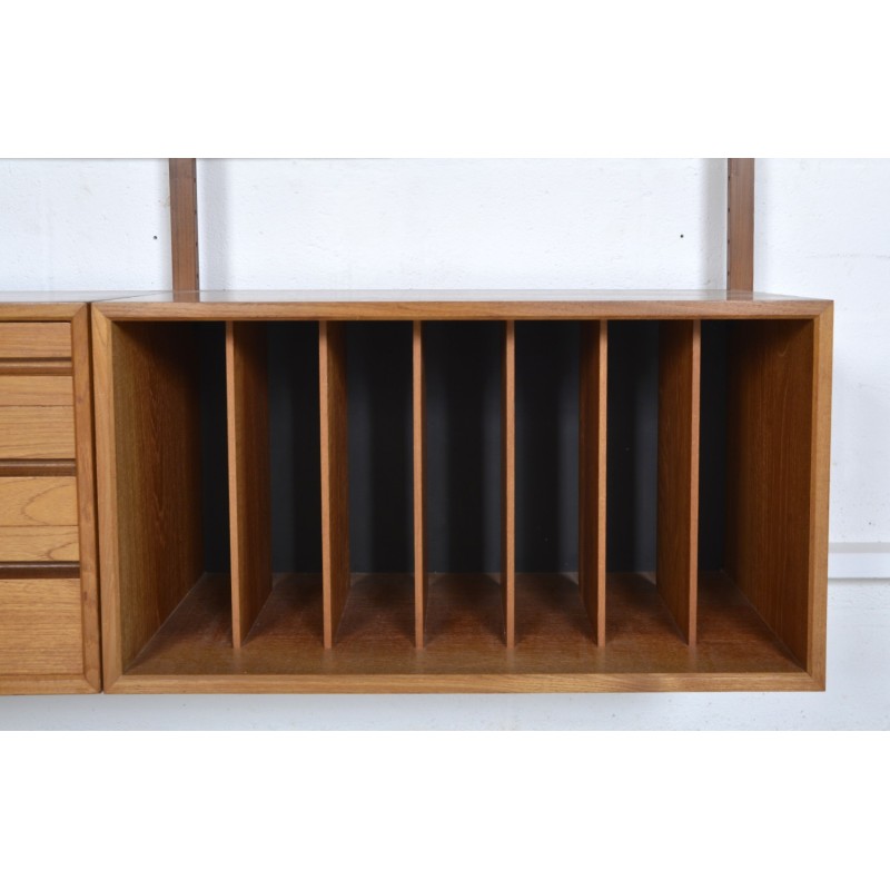 Vintage 2-bay teak wall unit by Poul Cadovius, 1960