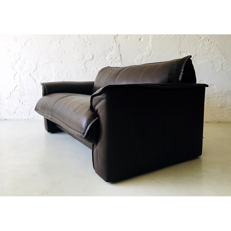 Vintage 2-Sitzer-Sofa aus Büffelleder für Leolux, 1970