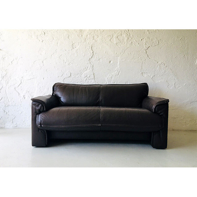 Vintage 2-Sitzer-Sofa aus Büffelleder für Leolux, 1970