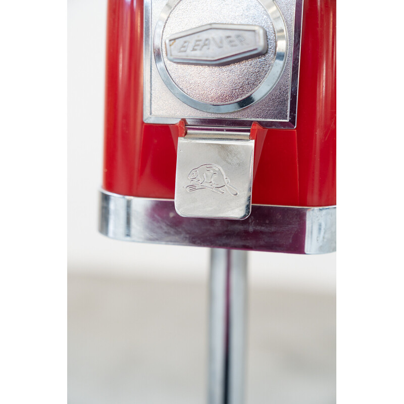 Vintage iron column candy dispenser by Castor, Canada 1990