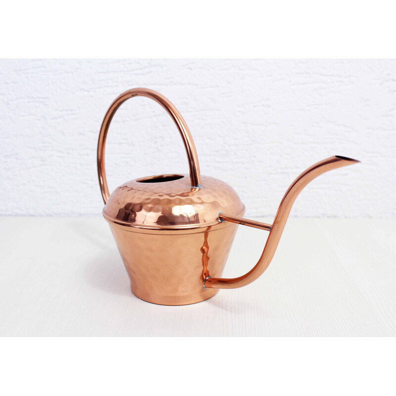 Vintage copper watering can by Lecellier Villedieu, 1960