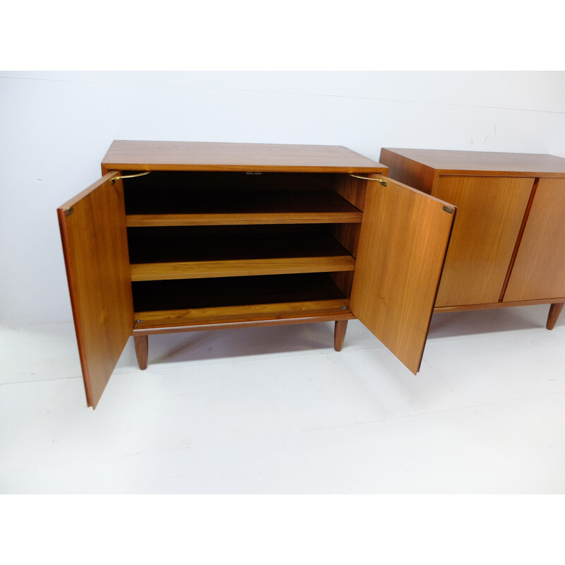 Paire de buffets bas vintage en teck, 1960