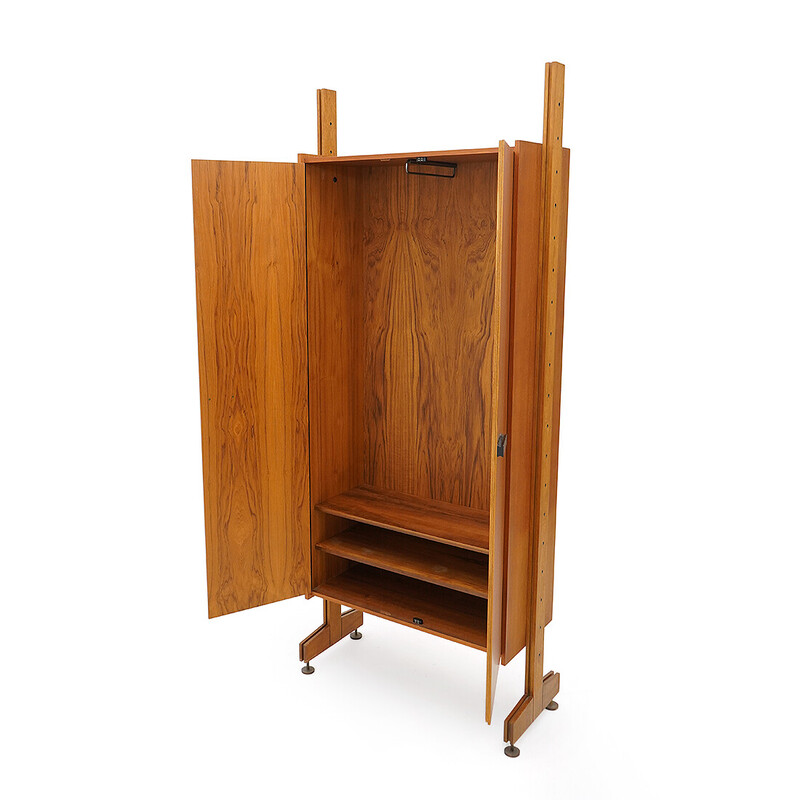 Vintage cabinet with solid wood uprights, Italy 1960