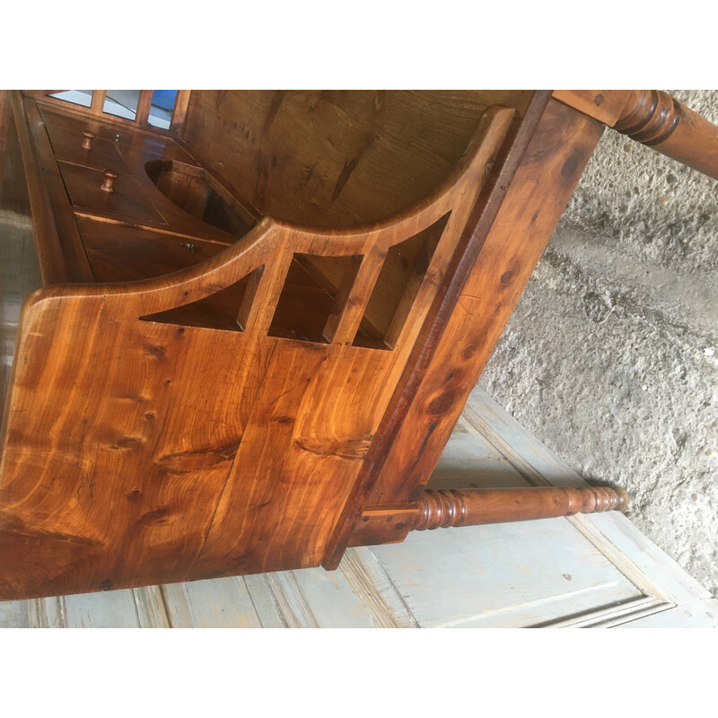 Vintage pitch pine tiered desk