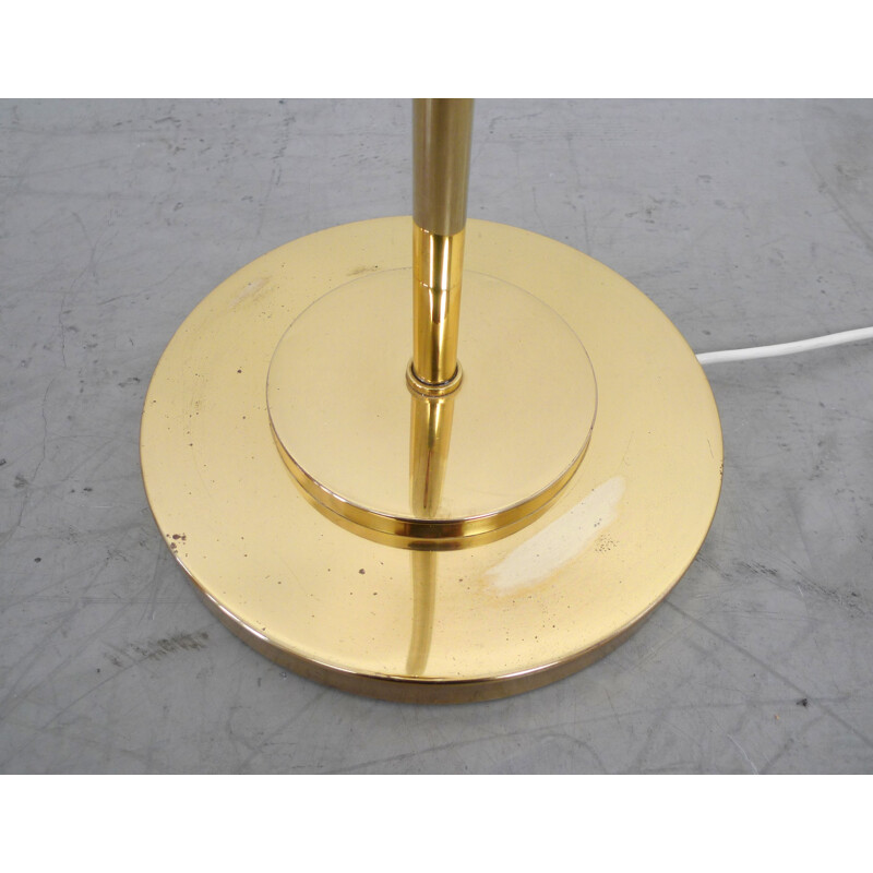 Large golden brass floor lamp - 1970s