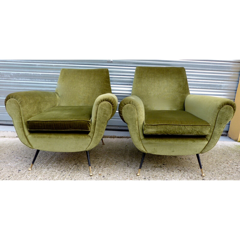 Pair of Italian armchairs - 1950s