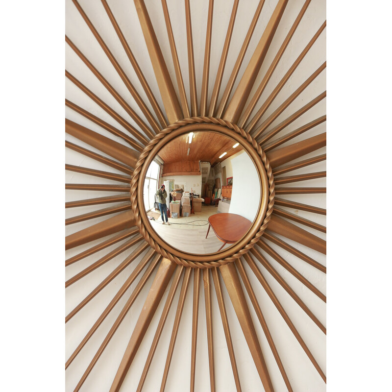 Vintage Chaty Vallauris mirror in the shape of a sun