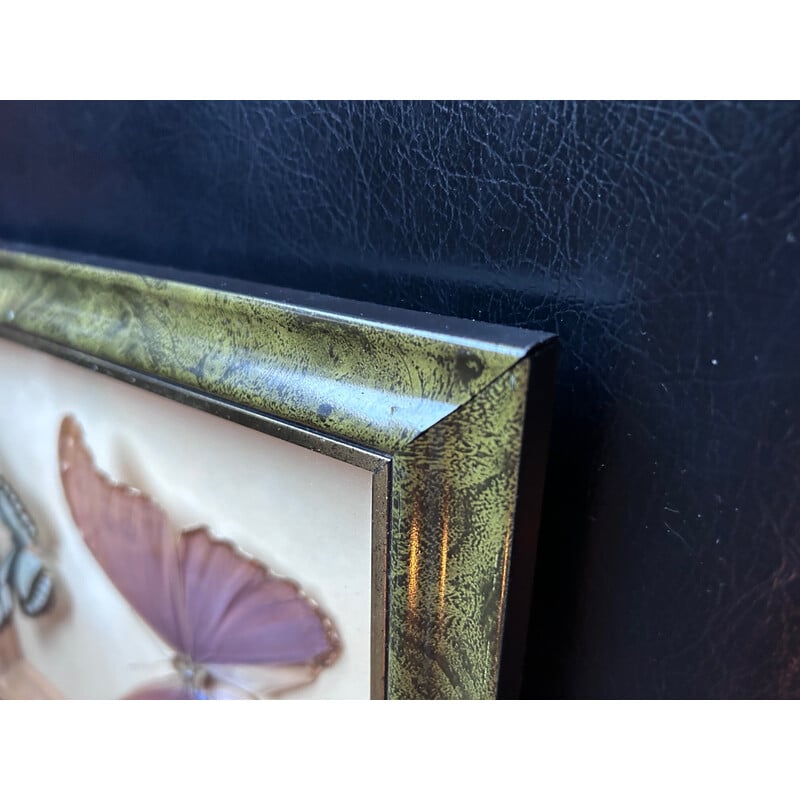 Vintage frame with 2 butterflies