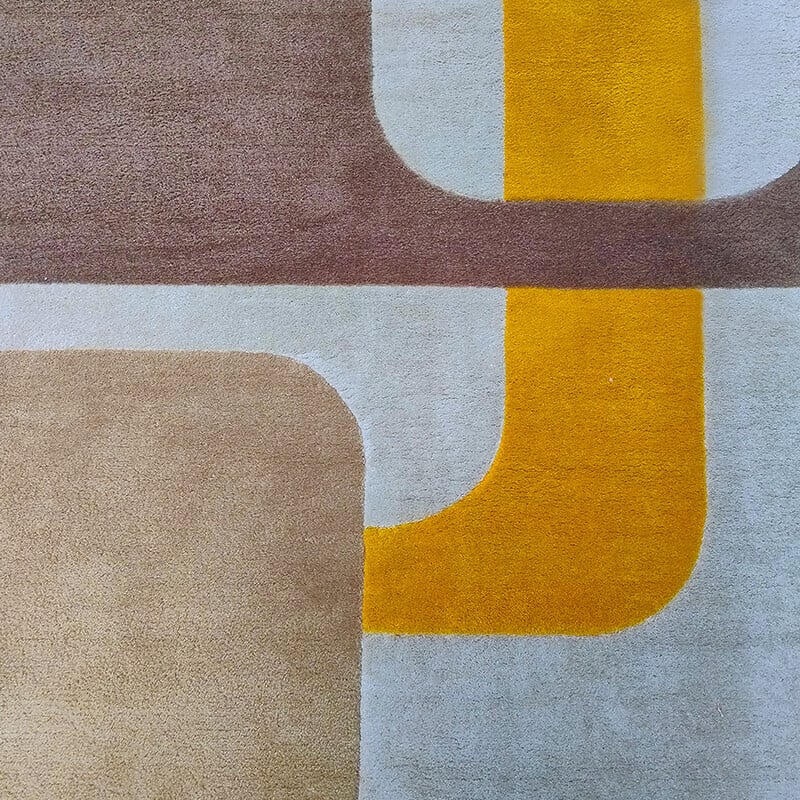 Vintage Twist-Teppich aus reiner Wolle für Paracchi, Italien 1970