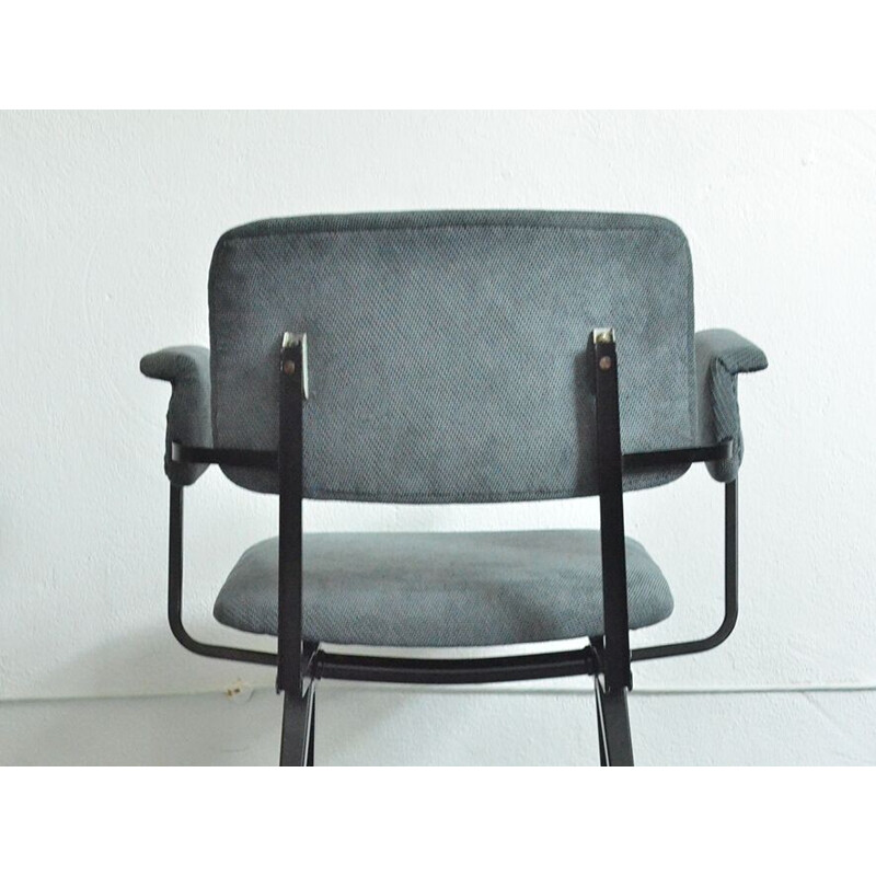 Chaise de bureau au style industriel grise, Pays-Bas - 1950*