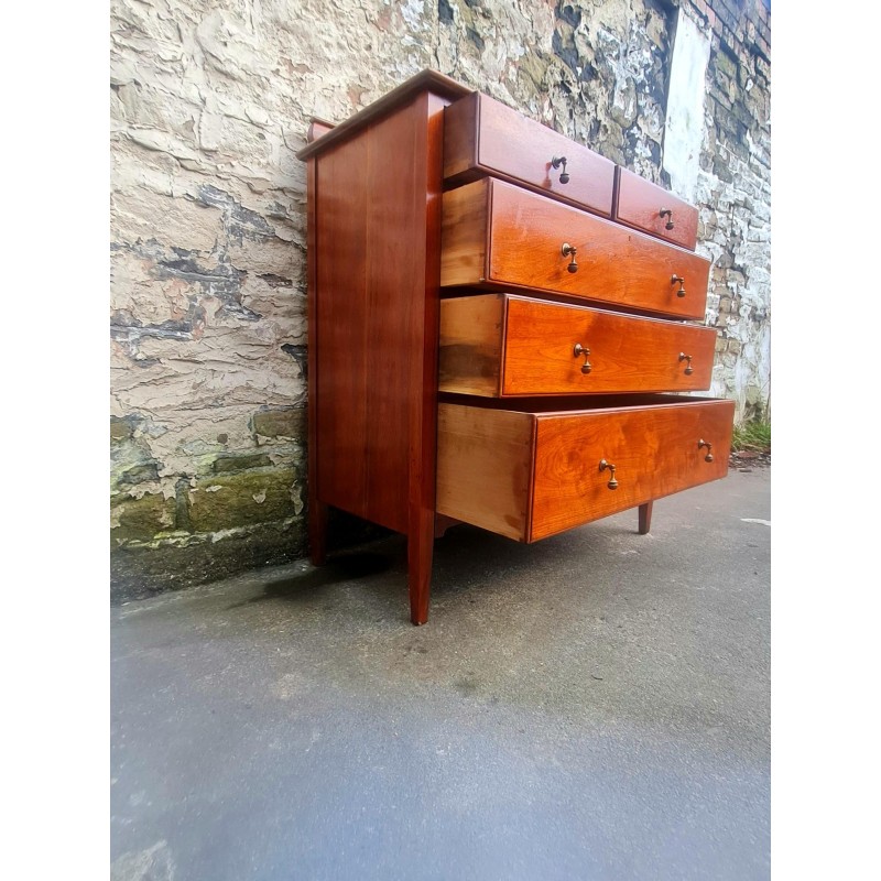 Vintage mahogany chest of drawers with 5 drawers