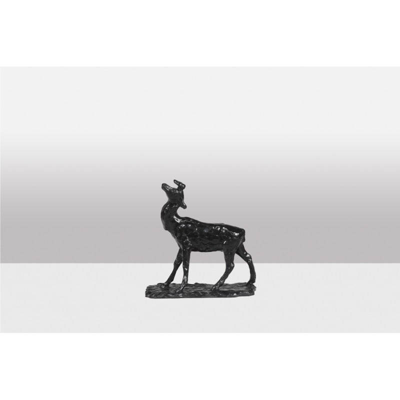 Escultura vintage em bronze "Deer Belling" de François Pompon para o Atelier Valsuani, 2006