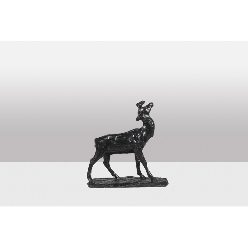 Escultura vintage em bronze "Deer Belling" de François Pompon para o Atelier Valsuani, 2006