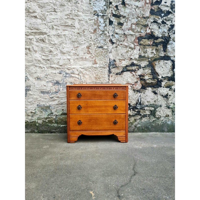 Commode vintage en bois et placage de chêne pour Lebus Furniture